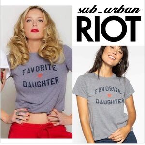 Sub_Urban Riot Heather Gray Tee " Favorite Daughter " Size 4X